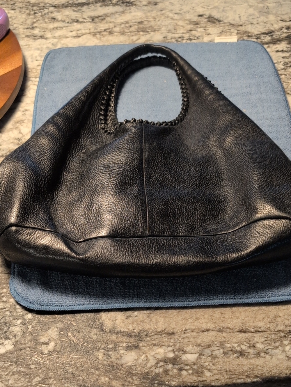 Banana Republic Black Leather Shoulder Hobo
